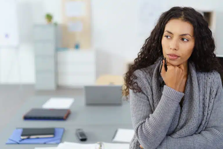 woman at desk